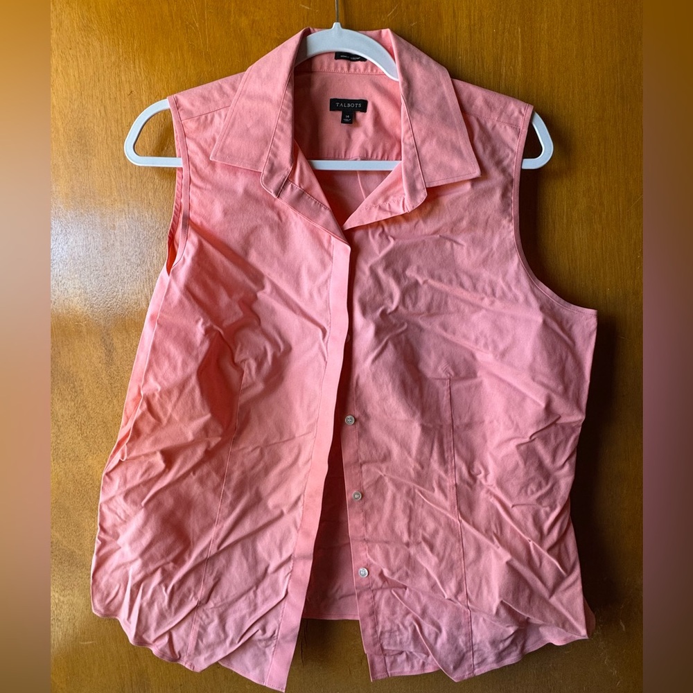 Talbots Coral Sleeveless Vest